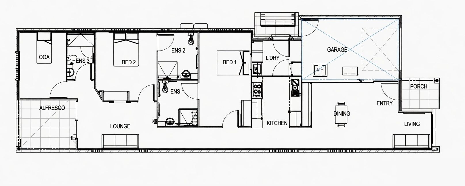 Now Available, 3 Bedroom HPS SDA, Appendix H Ready – Birkdale QLD — Floorplan 1