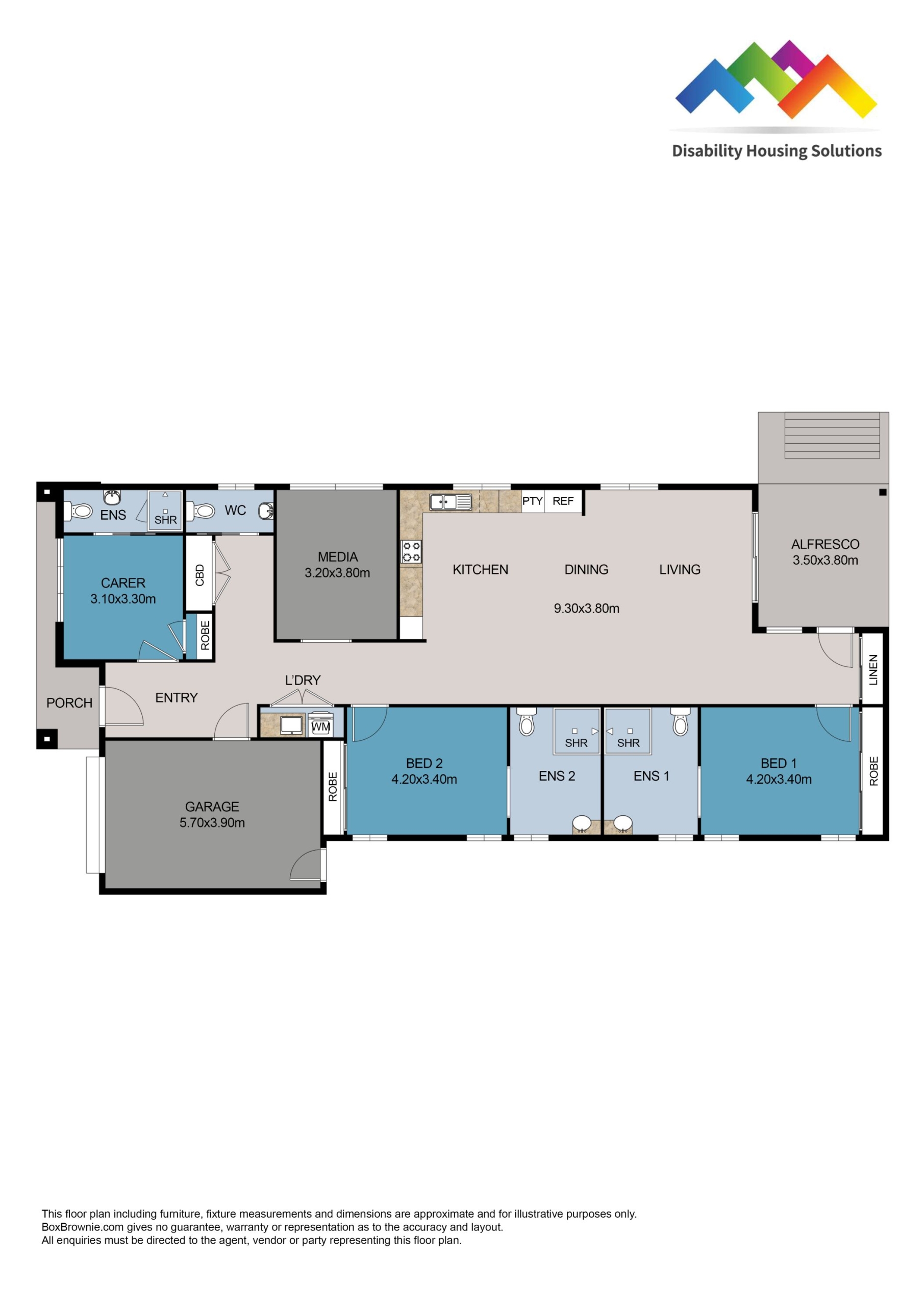 HOPE ISLAND, GOLD COAST QLD – HIGH PHYSICAL SUPPORT HOUSE | CO-TENANT OPPORTUNITY — Floorplan 1