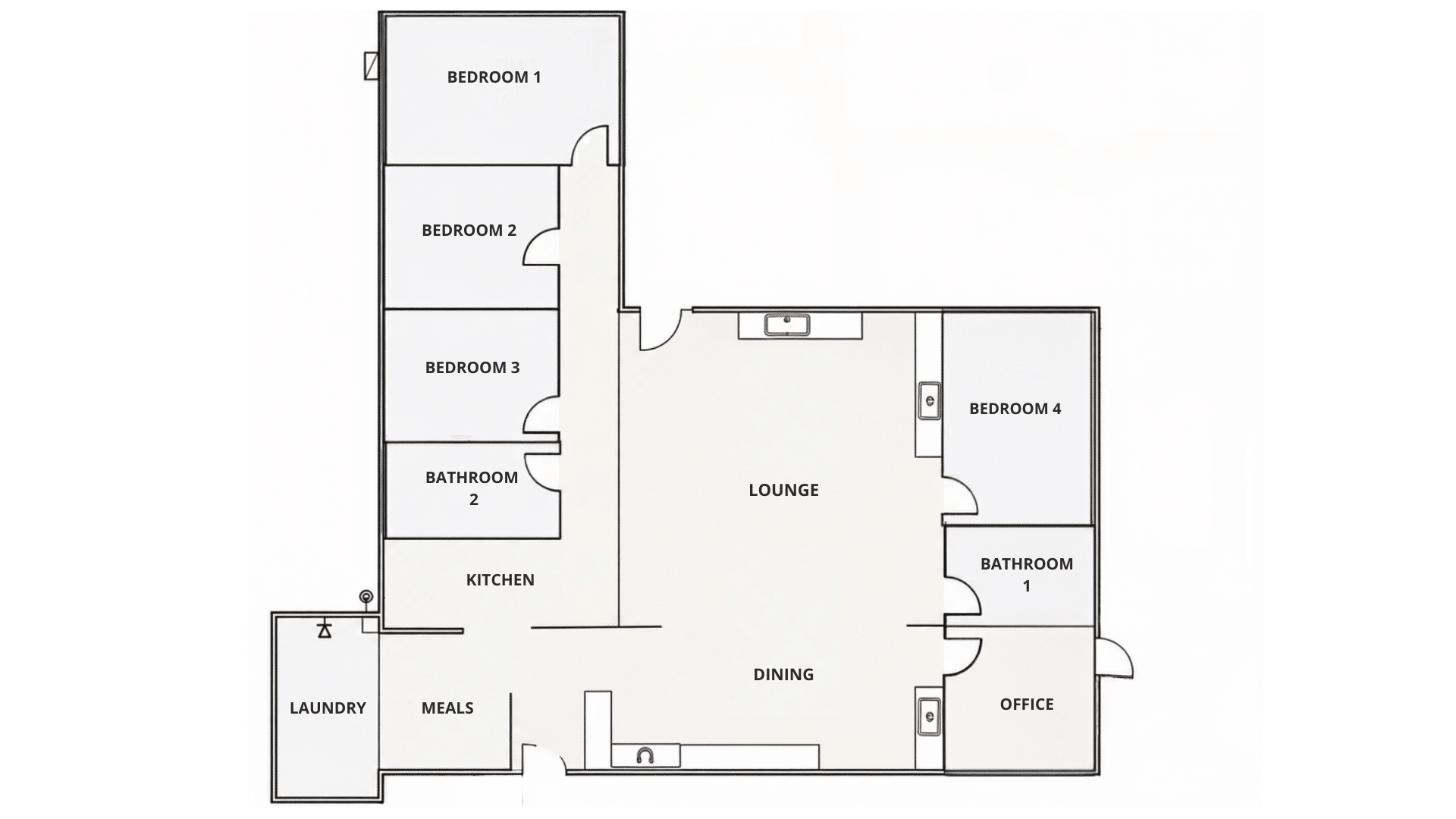Hornsby - shared 5-bedroom home — Floorplan 1