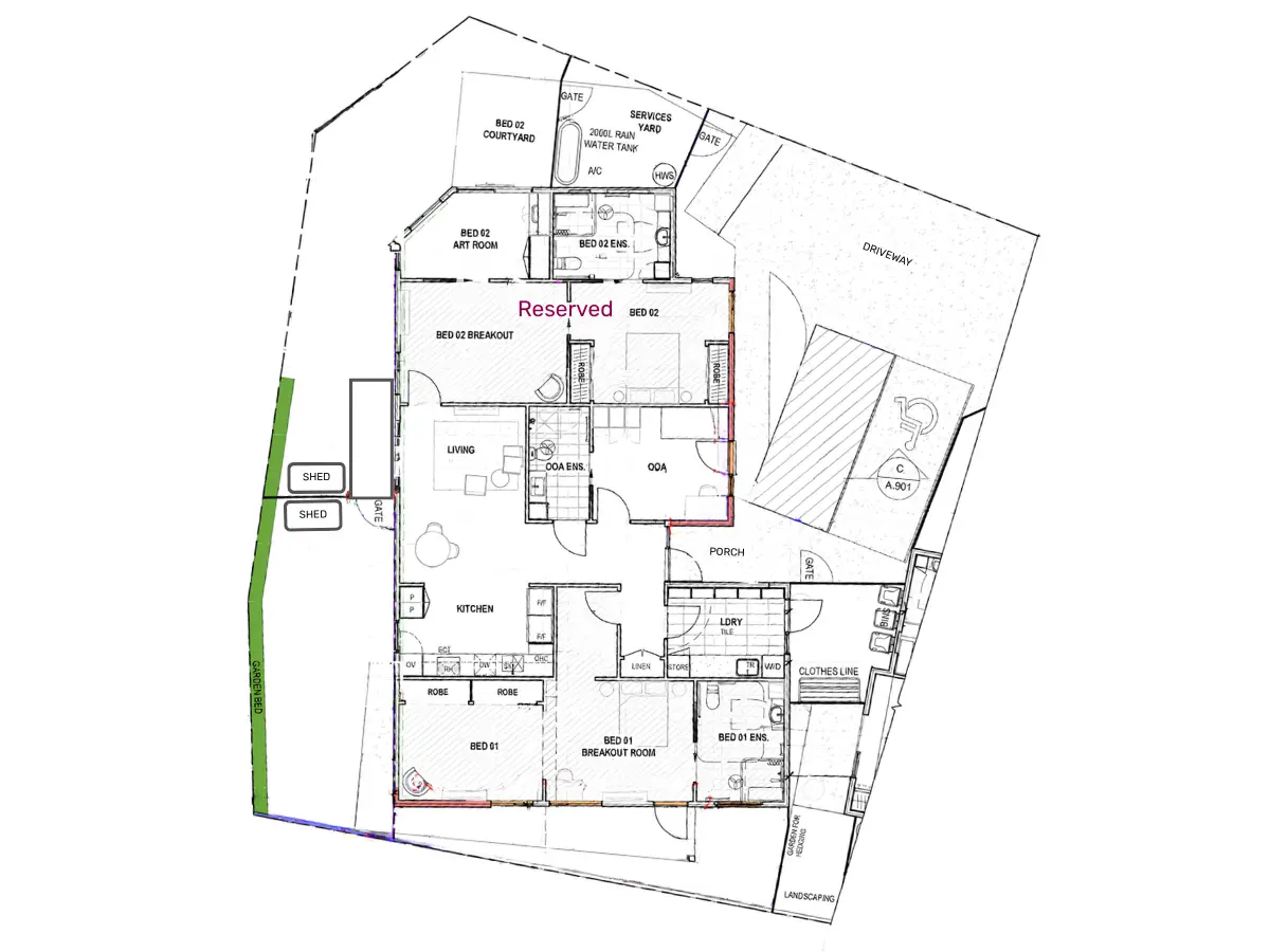 Bundoora 14B | Robust 2-Residents — Floorplan 1